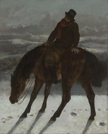 Gustave Courbet Hunter on Horseback oil painting picture